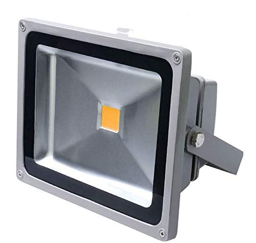 DC12-24V 50W LED Outdoor Flood Light Boat Deck Spotlight Waterproof Garden Garage Square Lawn Landscape Light Security Lights 4500LM Warm White