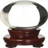 Amlong Crystal Meditation Divnation Sphere Feng Shui Crystal Ball, Lensball, Decorative Ball with Wooden Stand and Gift Box, Clear, 2 inch (50mm) Diameter view 1