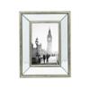 Isaac Jacobs 4x6 Silver Beveled Mirror Picture Frame - Classic Mirrored Frame with Deep Slanted Angle Made for Wall Dcor Display, Photo Gallery and Wall Art (4x6, Silver) view 2