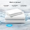 Comfort Spaces Coolmax Moisture Wicking Sheet Set Soft, Fade Resistant, All Elastic Deep Pocket Fits Up to 16" Mattress - Warm Weather Cooling Sheets for Night Sweats, Twin, White, 3 Piece view 3