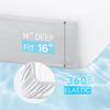 Comfort Spaces Coolmax Moisture Wicking Sheet Set Soft, Fade Resistant, All Elastic Deep Pocket Fits Up to 16" Mattress - Warm Weather Cooling Sheets for Night Sweats, Twin, White, 3 Piece view 4
