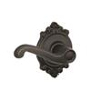 SCHLAGE F10 FLA 716 BRK Brookshire Collection Flair Passage Lever, Aged Bronze view 1