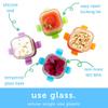 Wean Cube Glass Food Storage Garden Pack - Pack of Four (4), 4 oz Square containers Blue, Orange, Green, Purple view 3
