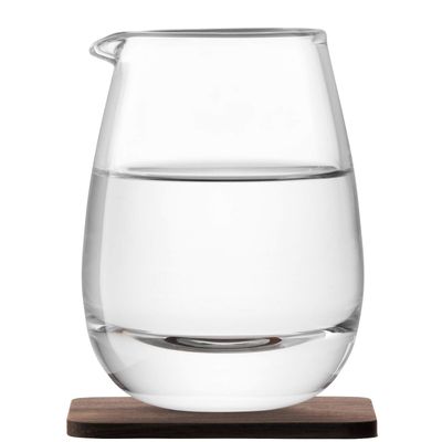 LSA International Whisky Islay Jug 10.1 fl oz Clear & Walnut Coaster