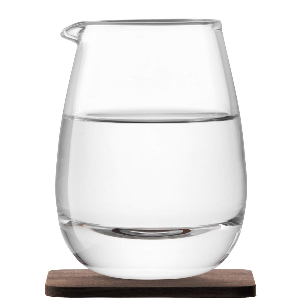LSA International Whisky Islay Jug 10.1 fl oz Clear & Walnut Coaster