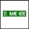Custom Street Sign 4"x18" Aluminum view 3