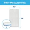 Filtrete 16x25x1 AC Furnace Air Filter, MERV 13, MPR 2200, Elite Allergen, Bacteria & Virus Filter, 3-Month Pleated 1-Inch Electrostatic Air Cleaning Filter, 2-Pack (Actual Size 15.69x24.69x0.78 in) view 2