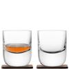 LSA International Whisky Renfrew Double Old Fashioned Tumbler 9.1 fl oz Clear & Walnut Coaster x 2 view 1