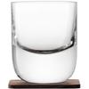 LSA International Whisky Renfrew Double Old Fashioned Tumbler 9.1 fl oz Clear & Walnut Coaster x 2 view 2