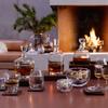 LSA International Whisky Renfrew Double Old Fashioned Tumbler 9.1 fl oz Clear & Walnut Coaster x 2 view 4