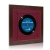 Frame My Collection 45 RPM Vinyl Record Frame | Wall Mounted Solid Wood Record Display Frame for Single 6 7/8-Inch Vinyl with Red Mat, Black Trim, Walnut and Real UV Glass | 12" x 12" Overall Size view 1