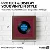 Frame My Collection 45 RPM Vinyl Record Frame | Wall Mounted Solid Wood Record Display Frame for Single 6 7/8-Inch Vinyl with Red Mat, Black Trim, Walnut and Real UV Glass | 12" x 12" Overall Size view 2