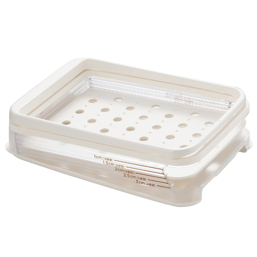 Wahei Freiz PS-955 Akebono Bread Slicer Guide, Made in Japan, Slotted Cut to the End, Thickness Adjustable, 4, 5, 6, 8, 12 Pieces