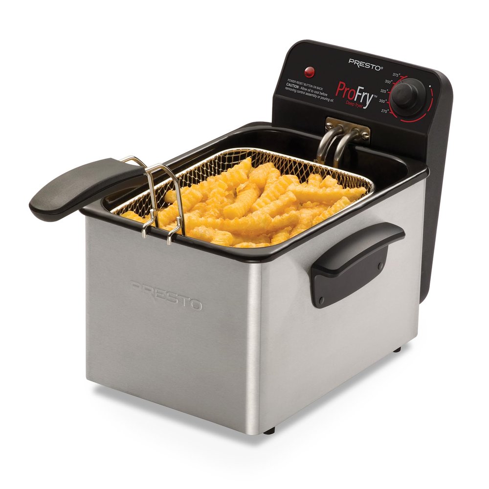 Presto 05461 Stainless Steel Pro Fry Immersion Element Deep Fryer, Silver