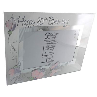 Dreamair 80th Birthday Gift Photo Frame (Land) Standard 6 x 4 Sweet Pea