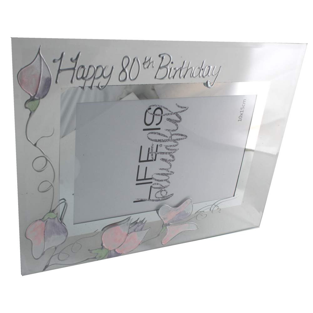 Dreamair 80th Birthday Gift Photo Frame (Land) Standard 6 x 4 Sweet Pea
