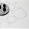 modern-twist 14 x 16 Silicone Placemat, BPA, PVC-Free Table Mat, Dishwasher Safe, Pebbles Print in Black, Pack of 1 view 4