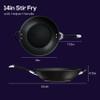 Circulon Symmetry Hard Anodized Nonstick Stir Fry / Wok Pan with Helper Handle - 14 Inch, Black view 3