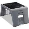 Cramer Folding Step Stool, 1-Step, 250 lb Capacity, 14w x 11.25d x 9.75h, Gray view 1