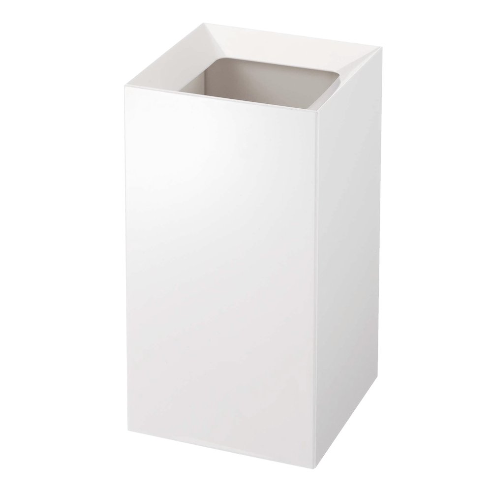 YAMAZAKI Home Veil Trash Can - Modern Open Top Garbage Waste Bin Basket with Handle - Abs Plastic - 2.5 Gallons, 10 Liters