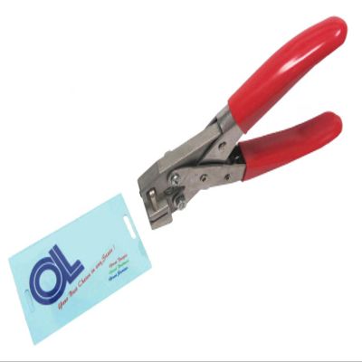 Heavy Duty Hand Held Badge and ID Card Slot Hole Punch (Features Larger Hole 15mm x 3.5mm) Stainless Steel