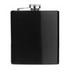 Black 7oz Stainless Steel Hip Flask view 1