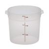 Cambro RFS6PP190 Camwear 6-Quart Round Food Storage Container, Polypropylene, Translucent, NSF view 1