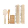 BambooMN Sushi Making Kit Rolling Mats, Rice Paddle, Spreader, Sauce Dish view 2
