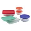 Pyrex Simply Store 18-Pc Glass Food Storage Containers Set, Round & Rectangle Glass Storage Containers with Lid, BPA-Free Lids, Non-Pourous Glass, Dishwasher, Microwave, Fridge and Freezer Safe view 1