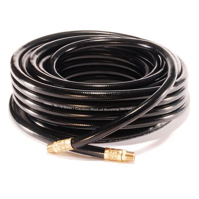 Primefit PVC380503-300 PSI 3/8" x 50Ft PVC Air Hose with 1/4" male NPT brass ends