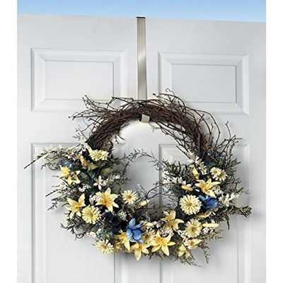 Spectrum Satin Nickel Design Over The Door 1" Deluxe Wreath Holder Satin Nickel
