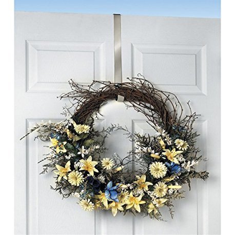 Spectrum Satin Nickel Design Over The Door 1" Deluxe Wreath Holder Satin Nickel