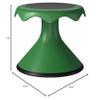 Hokki VS America Stool, Flexible Ergonomic Seating Stool for Kids and Adults, 18" Seat Height, Green view 2