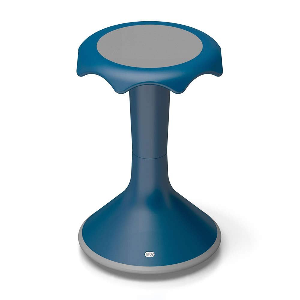 Hokki VS America Stool, Flexible Ergonomic Seating Stool for Kids and Adults, 20" Seat Height, Blue