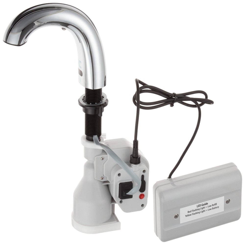 Rubbermaid Commercial One-Shot Foam Soap Dispenser, Low Profile Metal, Polished Chrome (FG4870465)