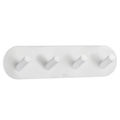 Beslagsboden Quadruple Wall Mounted Hook II Finish: White Matte Stainless Steel