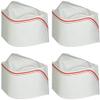 Beistle 4 Piece Retro Diner Paper Soda Jerk Hats 50s Theme Rock and Roll Party Supplies 1950s Costume Accessory view 1