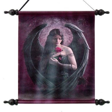 ACK ANN Stokes Angel Rose Canvas Wall Scroll, 5HYWF, 99086
