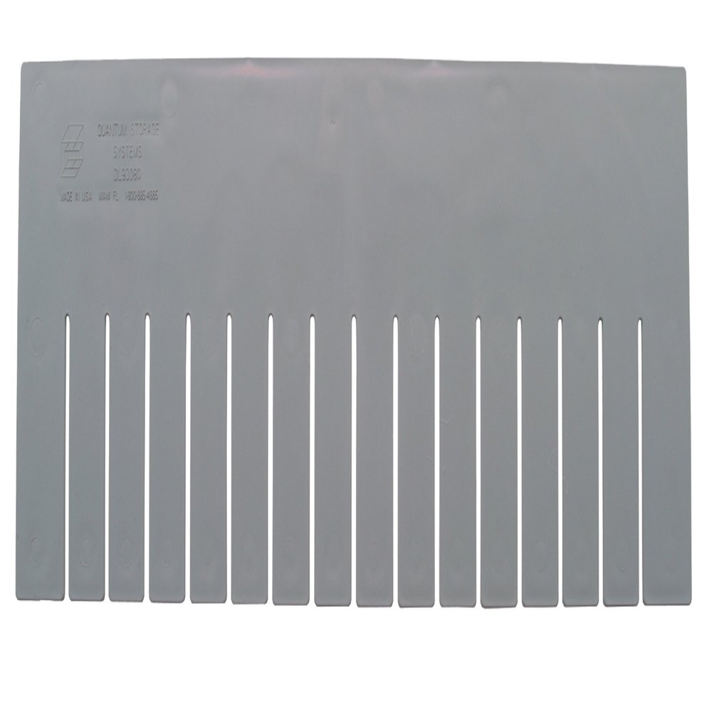 Quantum DS93080 7.5" Short Divider for Dividable Grid Tote Box DG93080 | Industrial, Commercial, Electronic, Health Care Industries | Injection Molded Polyethylene, 7.5"H x 15.62"L, Gray (Pack of 6)