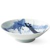 MIYA Blue Splash Sushi Plates for 2 - Modern Ceramic Glazed Rectangular Sushi Plates view 3