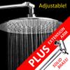 AquaSpa 9-inch Round Rain Shower Head (180 degrees Adjustable) PLUS HotelSpa 11 Inch Solid Brass Height/Angle Adjustable Extension Arm view 3