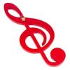 Broadway Gifts Music Note Glossy Black 9 Inch Wood Hanging Wall Decoration (Treble Clef Red) view 4