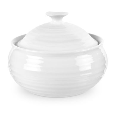 Portmeirion Sophie Conran White Mini Casserole Dish | Individual Casserole Baking Dish with Lid | Made from Fine Porcelain | Dishwasher and Microwave Safe