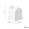 Umbra Casa Tissue Box Cover - Adorable House Shaped Square Tissue Box Holder for Bathroom, Bedroom or Office, White view 3