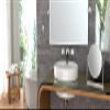 Gatco 4689LG Channel 32" Frameless Oval Mirror, Chrome/Wall Mount Frameless Beveled Tilting Oval Bathroom Vanity Mirror with Chrome Brackets view 3