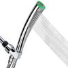 YOO.MEE LED Thermometer Handheld Shower Heads, Water Powered Light to Display Fahrenheit, Special for Skin Showering, Child and Pet Shower, Shower Accessories w/ 79'' Hose, Bracket, Polished Chrome view 1