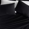Linen Market Brushed Microfiber Queen Sheet Set 4 Piece  Oeko-TEX Certified Ultra Soft & Wrinkle-Free - 16" Deep Pocket Sheets - Easy Care Queen Size - Black view 1