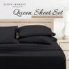 Linen Market Brushed Microfiber Queen Sheet Set 4 Piece  Oeko-TEX Certified Ultra Soft & Wrinkle-Free - 16" Deep Pocket Sheets - Easy Care Queen Size - Black view 3