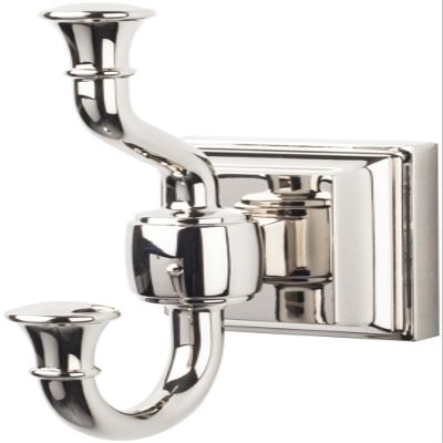 Top Knobs STK2-PN Stratton Bath Double Hook Polished Nickel