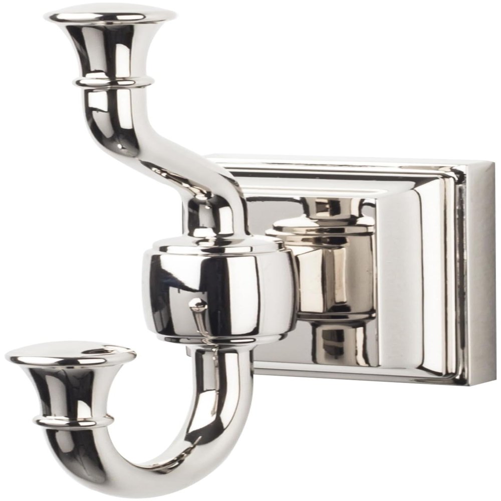 Top Knobs STK2-PN Stratton Bath Double Hook Polished Nickel